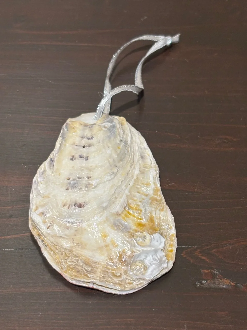 Handmade rosé decoupage shell ornament. Rosé all day.!